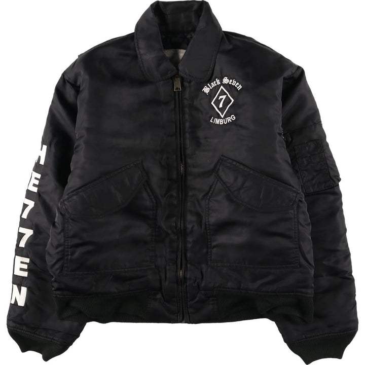 Civilian CWU-type padded military jacket, men's size XL unclear black type Vintage Second Hand