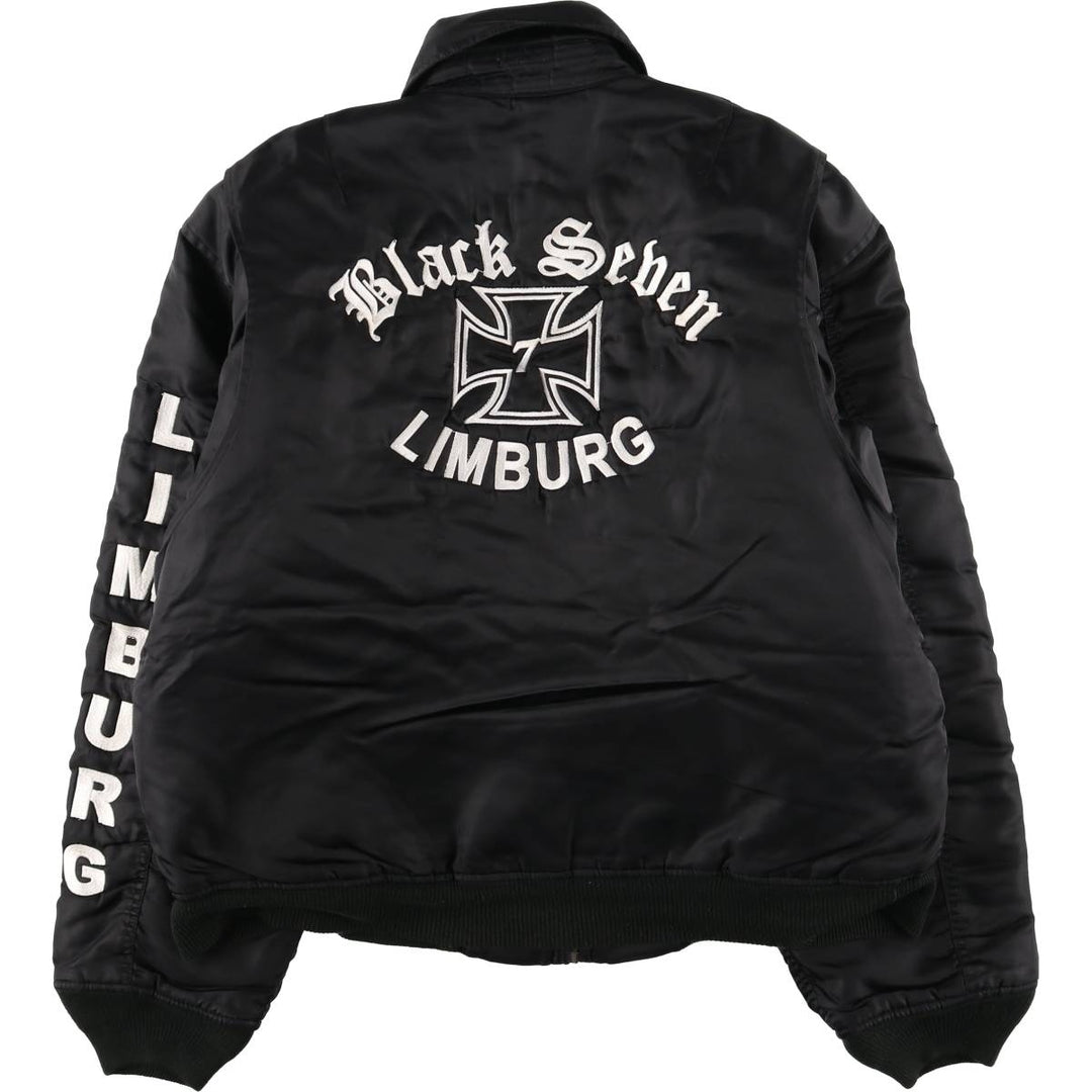 Civilian CWU-type padded military jacket, men's size XL unclear black type Vintage Second Hand