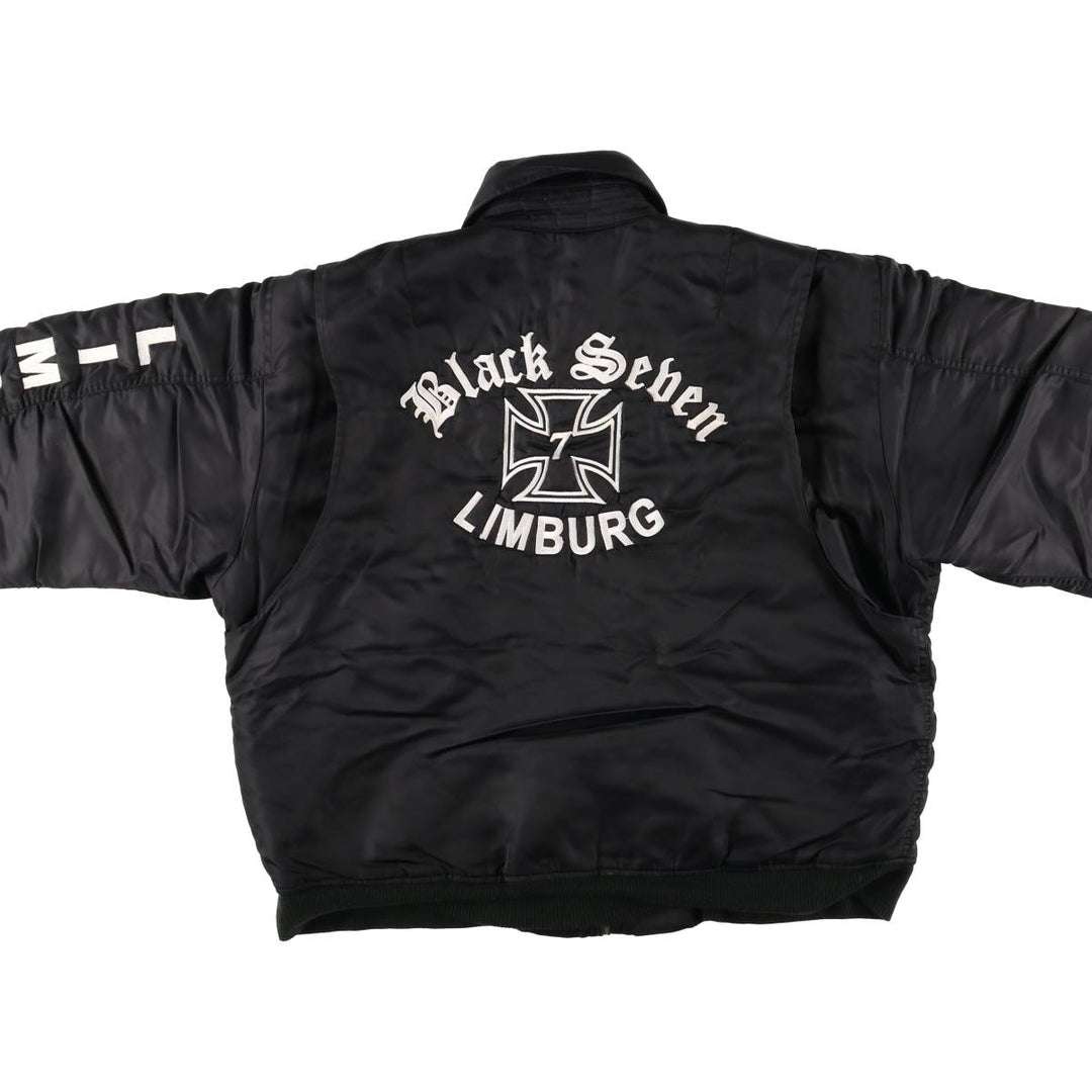 Civilian CWU-type padded military jacket, men's size XL unclear black type Vintage Second Hand