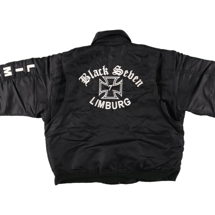 Civilian CWU-type padded military jacket, men's size XL unclear black type Vintage Second Hand