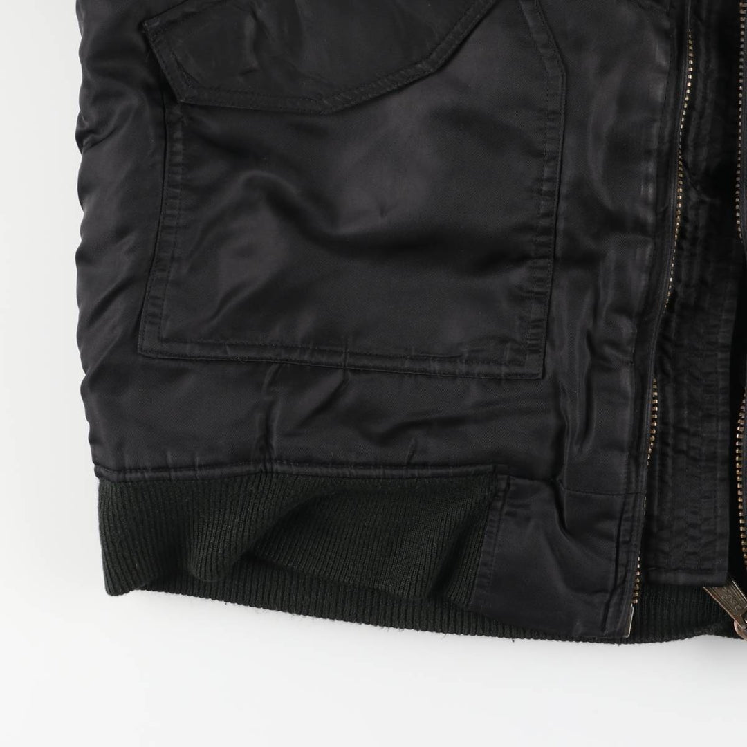 Civilian CWU-type padded military jacket, men's size XL unclear black type Vintage Second Hand