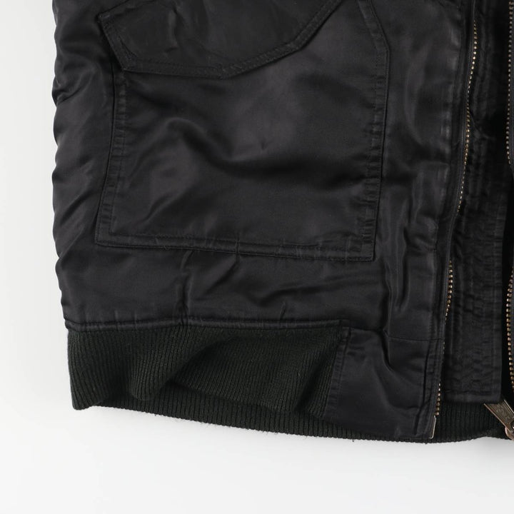 Civilian CWU-type padded military jacket, men's size XL unclear black type Vintage Second Hand