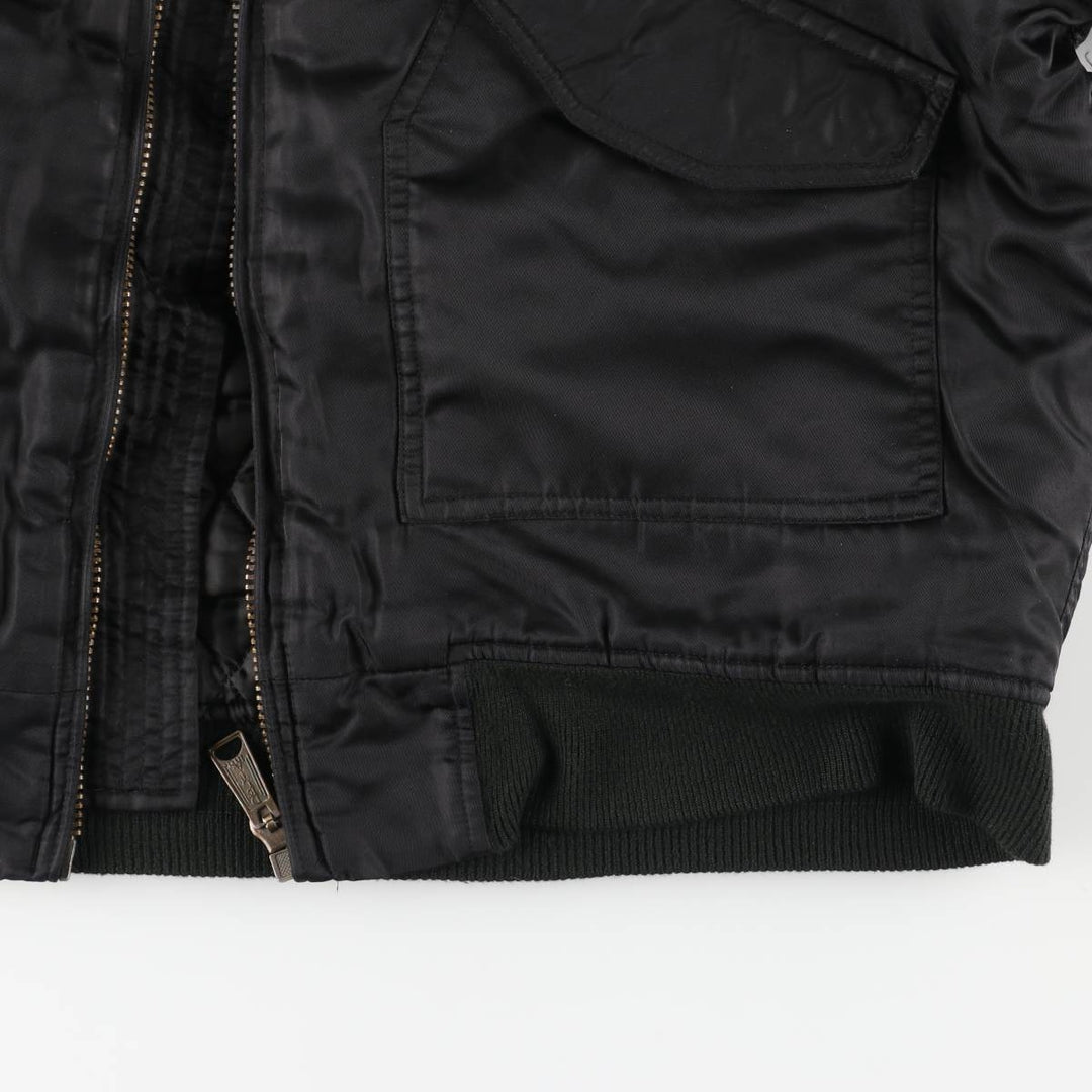 Civilian CWU-type padded military jacket, men's size XL unclear black type Vintage Second Hand