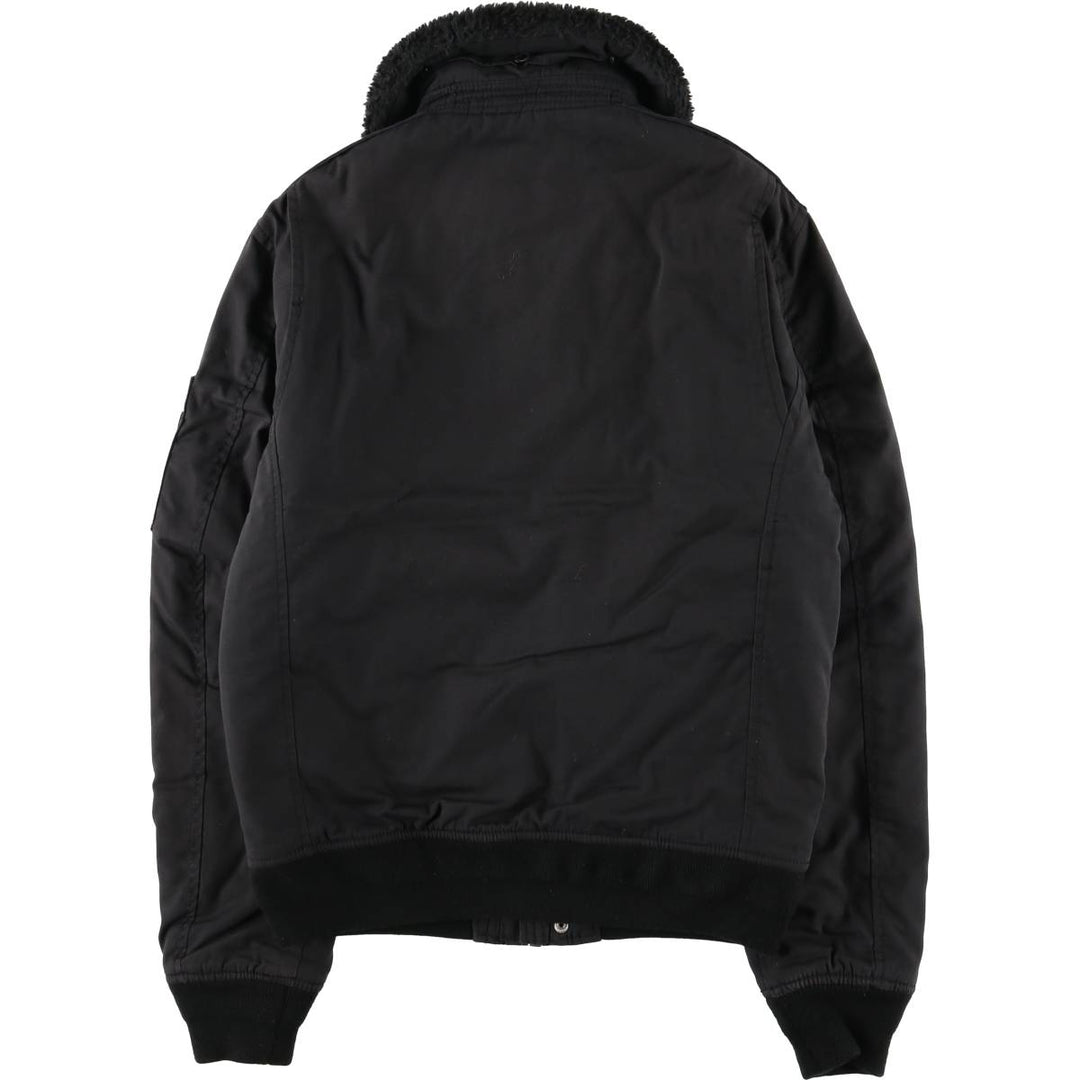 Civilian Schott Type-U Padded Military Flight Jacket, Men's Size Small polyester black type Vintage Second Hand