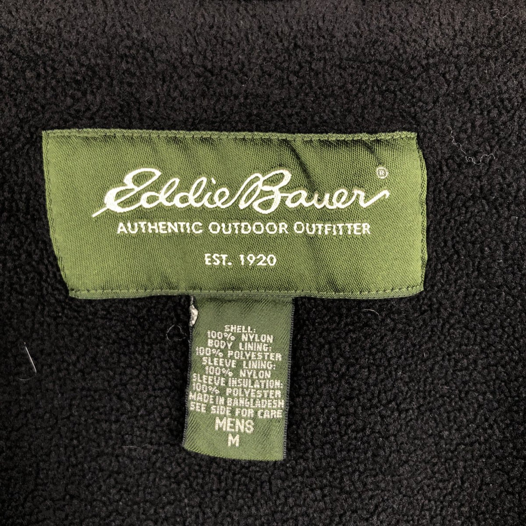 Eddie Bauer padded puffer jacket, men's size M Nylon black type Vintage Second Hand