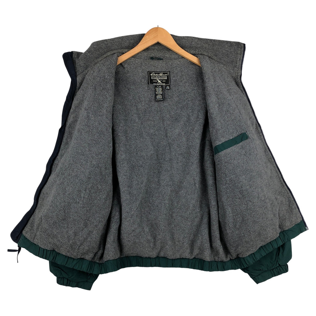 90s-00'S Eddie Bauer padded puffer jacket, men's size XL Nylon dark green Vintage Second Hand
