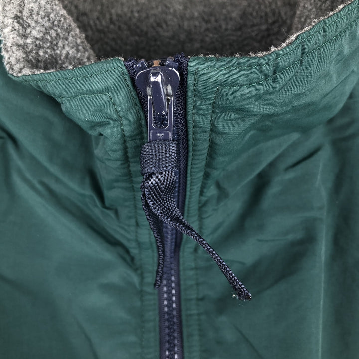 90s-00'S Eddie Bauer padded puffer jacket, men's size XL Nylon dark green Vintage Second Hand