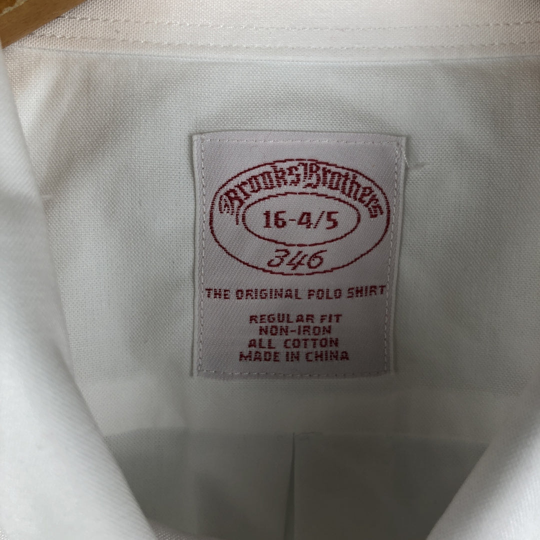 Brooks Brothers 346 long sleeve button-down shirt, men's size L cotton white type Vintage Second Hand