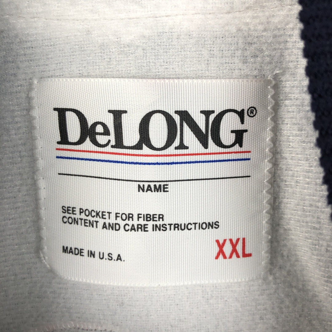 Vintage 90'S DeLONG nylon blouson, made in the USA, men's size XXL Nylon navy blue type Vintage Second Hand