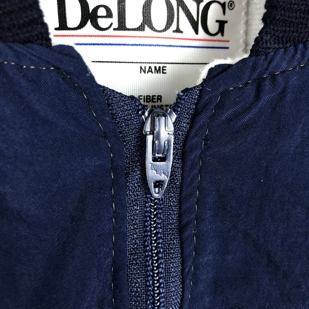 Vintage 90'S DeLONG nylon blouson, made in the USA, men's size XXL Nylon navy blue type Vintage Second Hand
