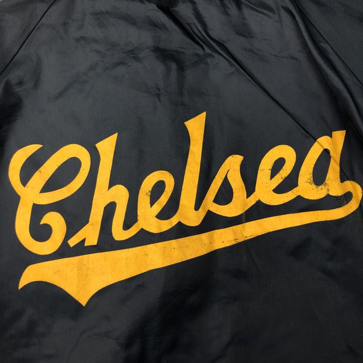Premier League Chelsea FC Back Print Nylon Varsity Jacket, Men's XL Nylon navy blue type Vintage Second Hand