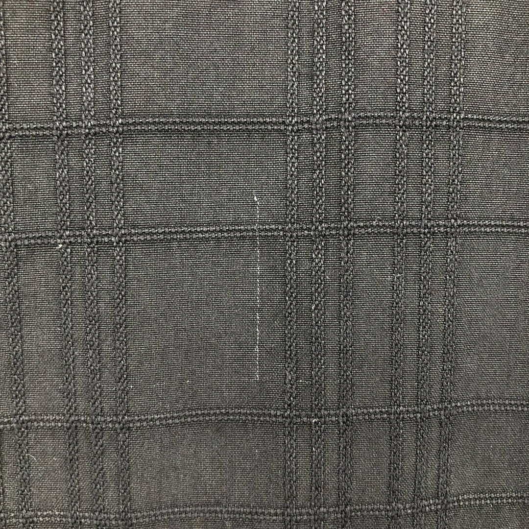 PORCINI Check Pattern Short Sleeve Open Collar Silk Shirt, Men's Size L silk black type Vintage Second Hand