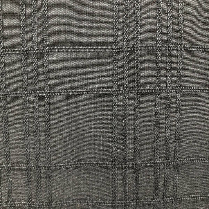 PORCINI Check Pattern Short Sleeve Open Collar Silk Shirt, Men's Size L silk black type Vintage Second Hand