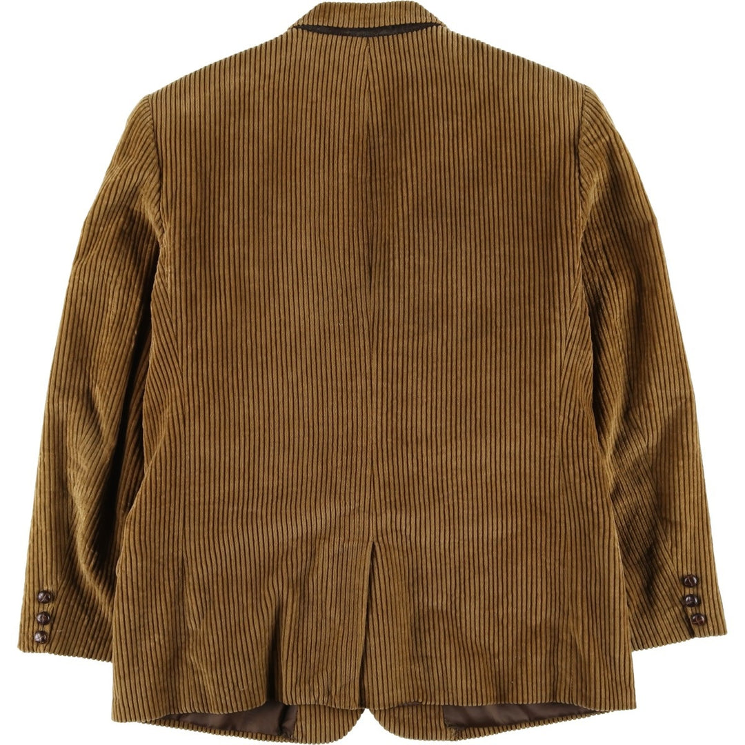 Clothing Town Wide Ribbed Corduroy Tailored Jacket, Men's Size M cotton beige type brown Vintage Second Hand