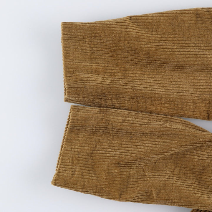 Clothing Town Wide Ribbed Corduroy Tailored Jacket, Men's Size M cotton beige type brown Vintage Second Hand