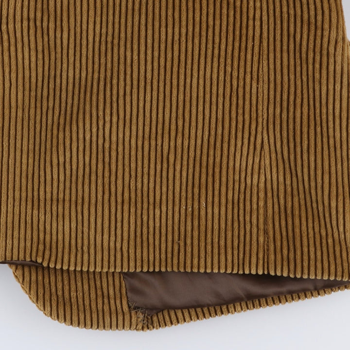 Clothing Town Wide Ribbed Corduroy Tailored Jacket, Men's Size M cotton beige type brown Vintage Second Hand