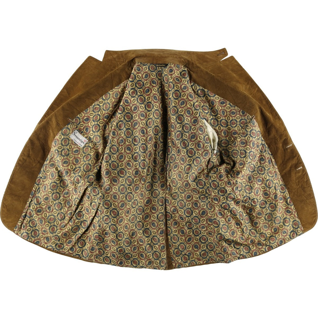 Banny THE Sovereign Corduroy Tailored Jacket, Men's, Size L, Vintage unclear beige type brown Vintage Second Hand