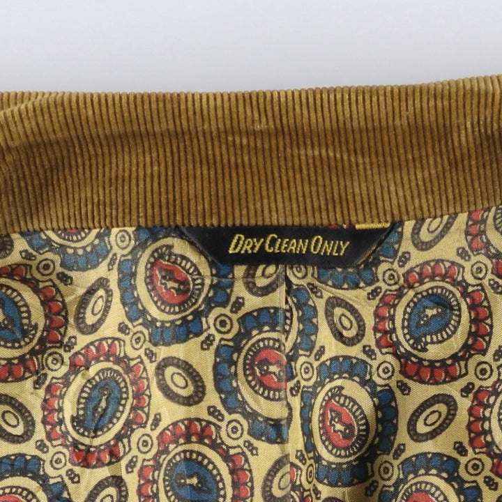 Banny THE Sovereign Corduroy Tailored Jacket, Men's, Size L, Vintage unclear beige type brown Vintage Second Hand