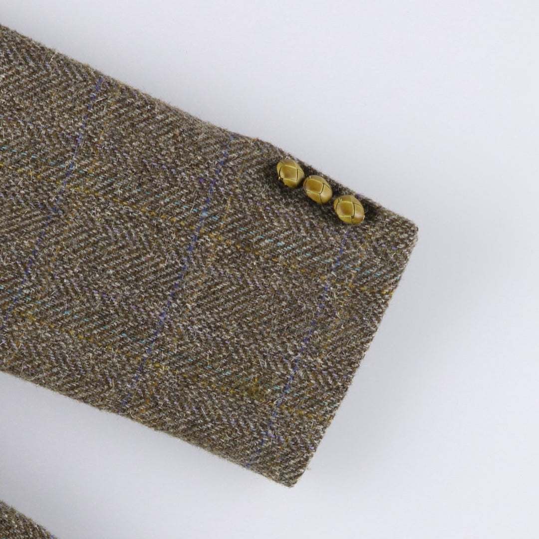 THE JOHN KENT COLLECTION Check Pattern Tailored Jacket, Men's Size M unclear brown type Vintage Second Hand