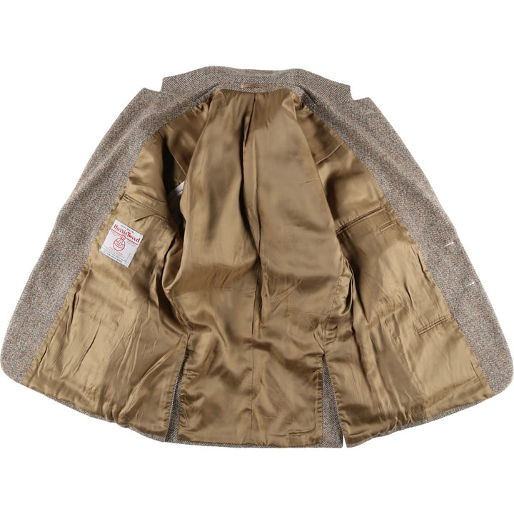 Harris Tweed wool tailored jacket, men's size M wool Beige type Vintage Second Hand
