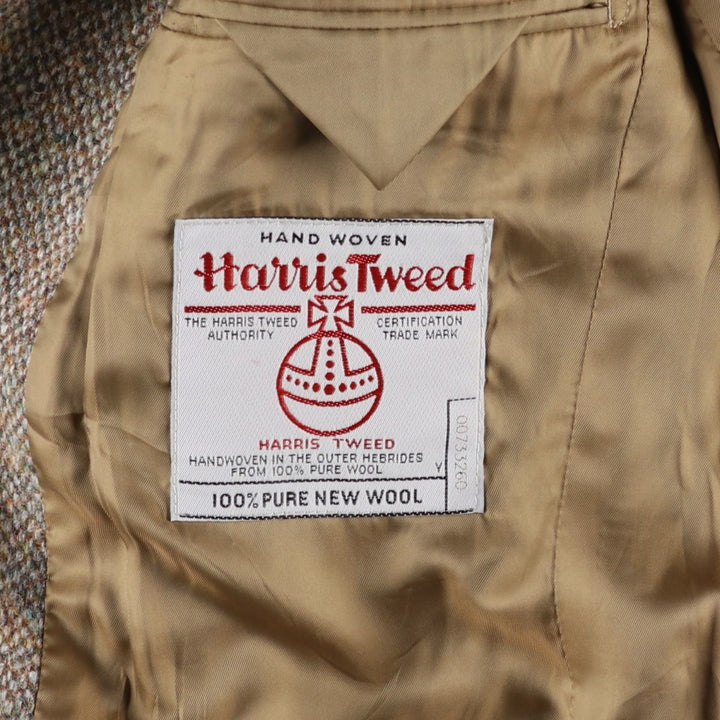 Harris Tweed wool tailored jacket, men's size M wool Beige type Vintage Second Hand
