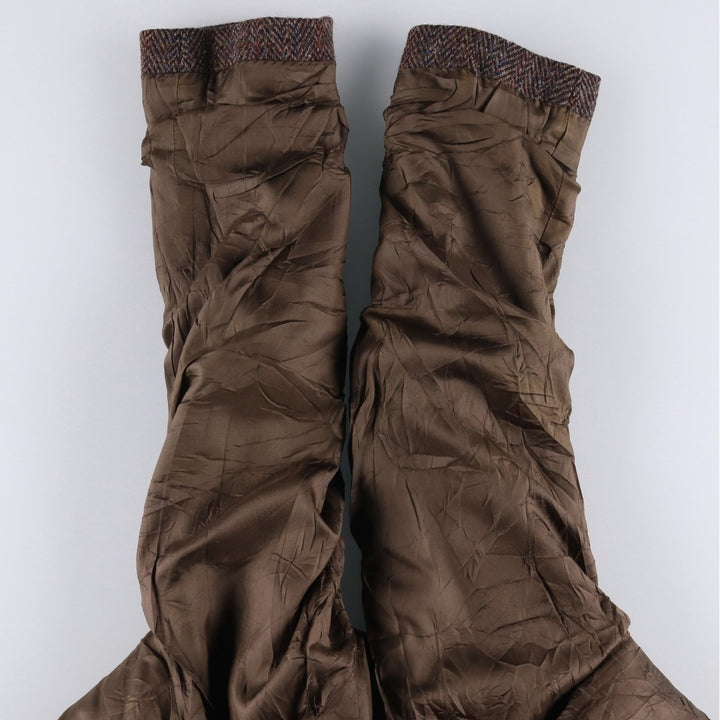 80s-90'S middishade clothes Harris Tweed herringbone wool tailored jacket, made in USA, men's size L wool red type reddish brown Vintage Second Hand