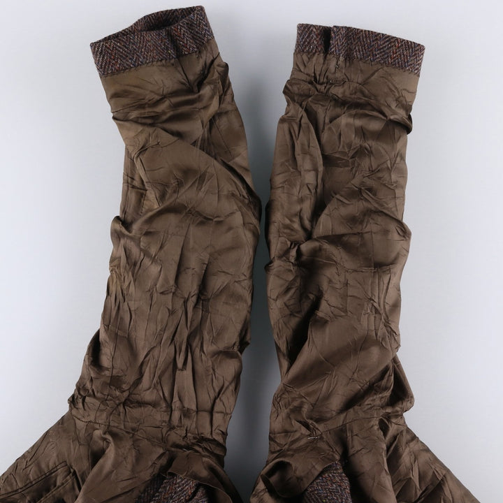 80s-90'S middishade clothes Harris Tweed herringbone wool tailored jacket, made in USA, men's size L wool red type reddish brown Vintage Second Hand