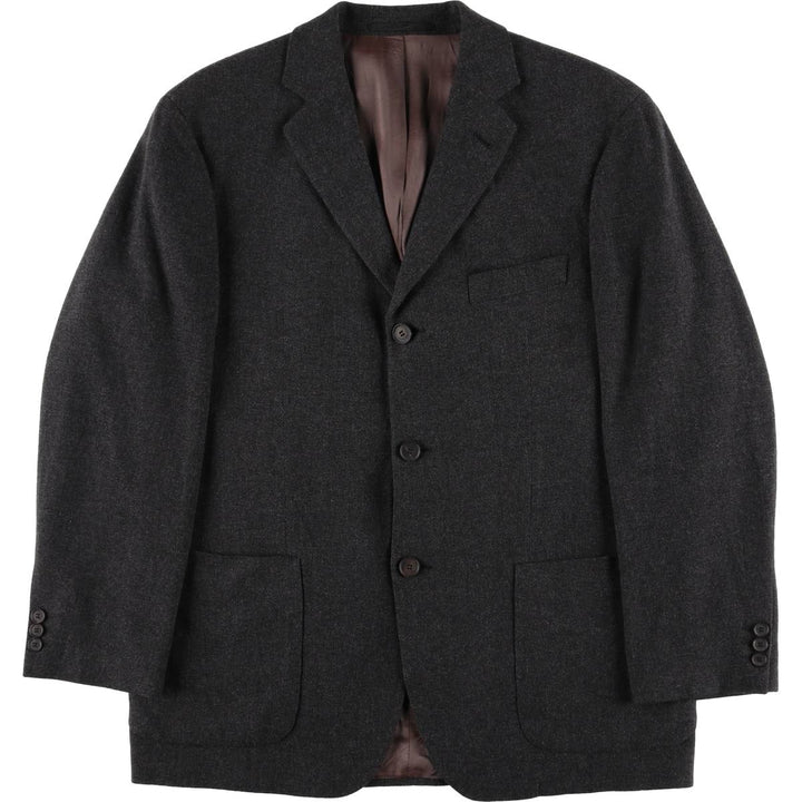 1990'S Hugo Boss Venus wool tailored jacket, made in Germany, men's size L wool Charcoal Vintage Second Hand