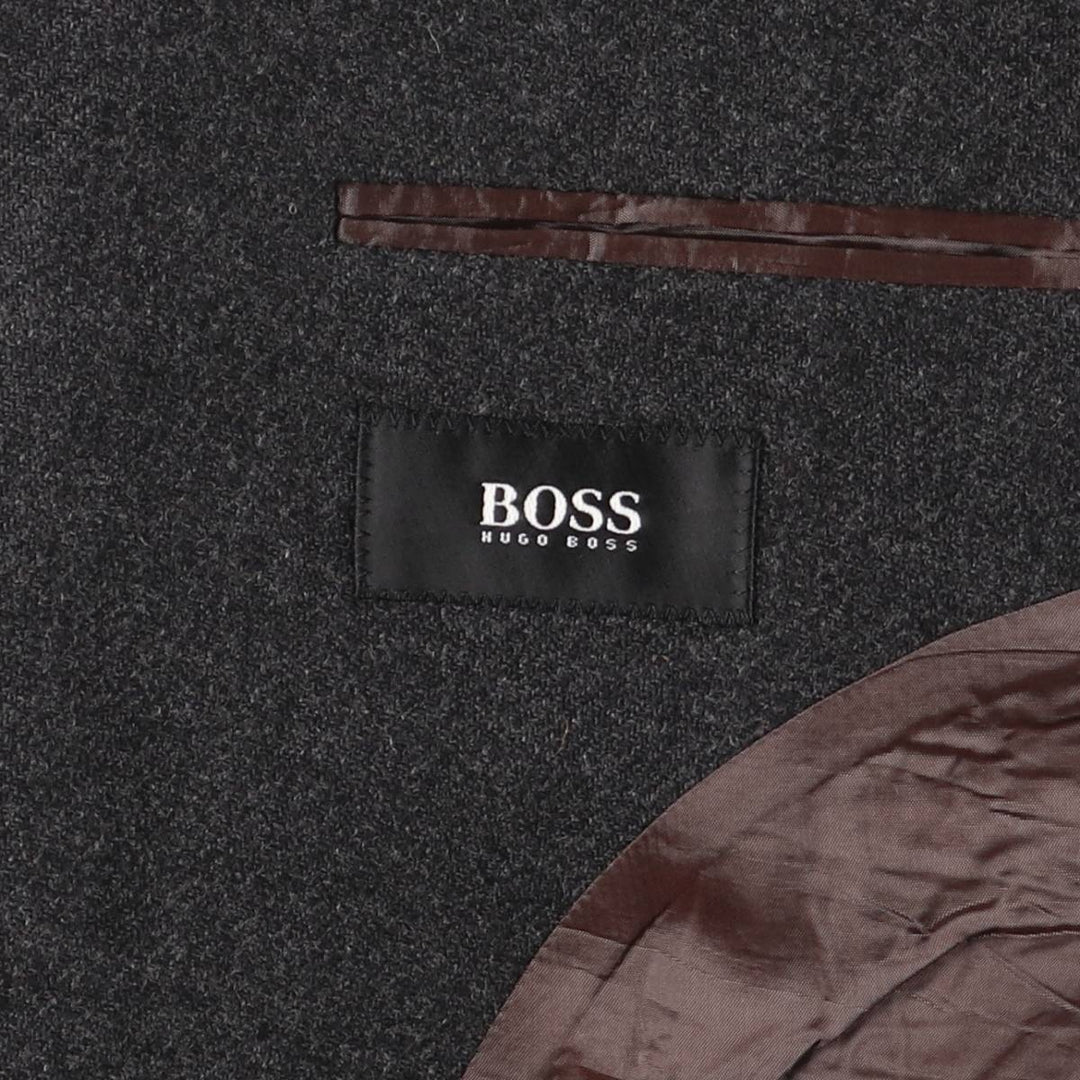 1990'S Hugo Boss Venus wool tailored jacket, made in Germany, men's size L wool Charcoal Vintage Second Hand