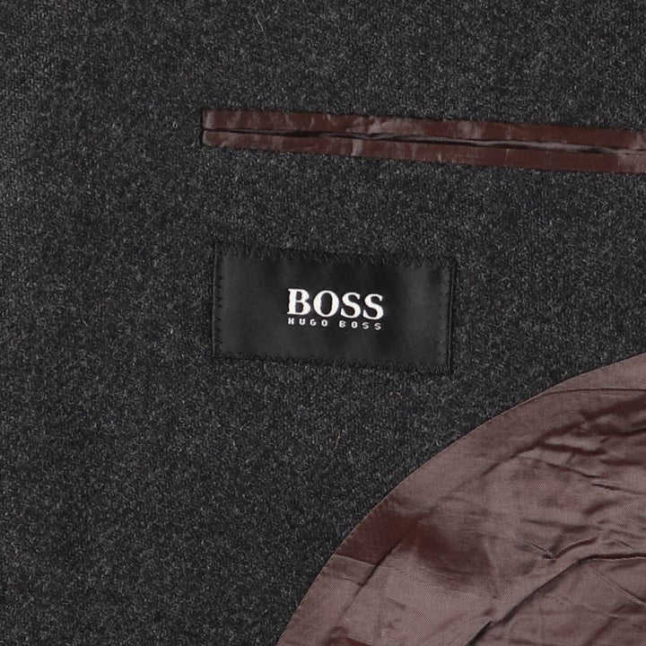 1990'S Hugo Boss Venus wool tailored jacket, made in Germany, men's size L wool Charcoal Vintage Second Hand