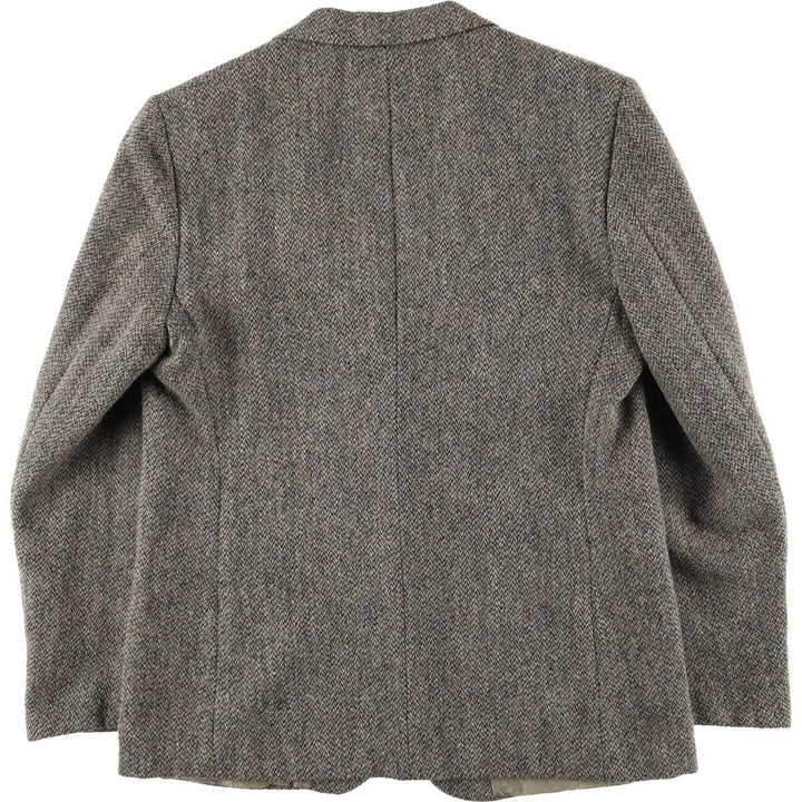 Harris Tweed wool tailored jacket, made in Canada, men's size L wool green type yellow green Vintage Second Hand