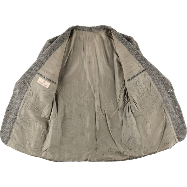 Harris Tweed wool tailored jacket, made in Canada, men's size L wool green type yellow green Vintage Second Hand