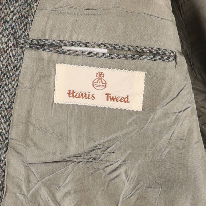 Harris Tweed wool tailored jacket, made in Canada, men's size L wool green type yellow green Vintage Second Hand