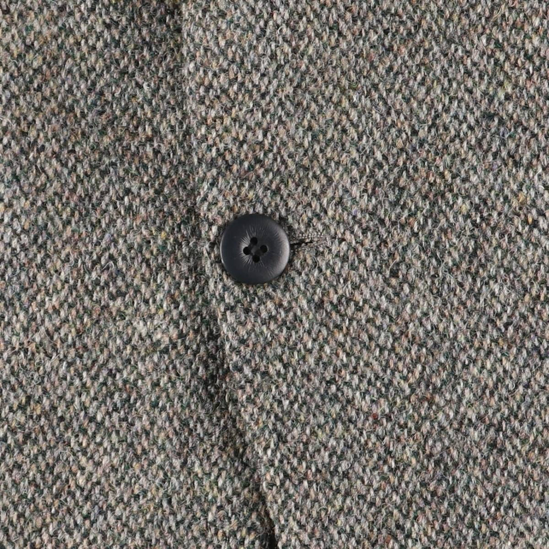 Harris Tweed wool tailored jacket, made in Canada, men's size L wool green type yellow green Vintage Second Hand