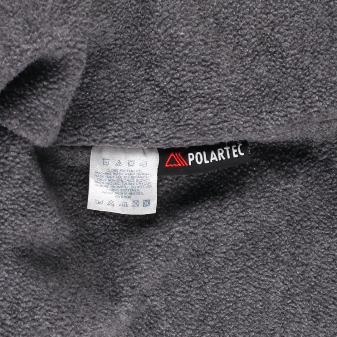 80s-90'S LANDS' END padded puffer jacket, men's size L Nylon navy blue type Vintage Second Hand