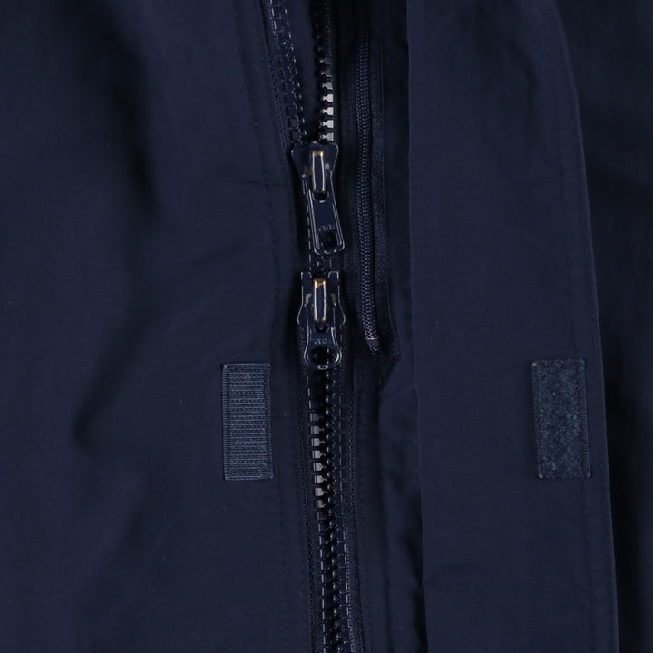 80s-90'S LANDS' END padded puffer jacket, men's size L Nylon navy blue type Vintage Second Hand