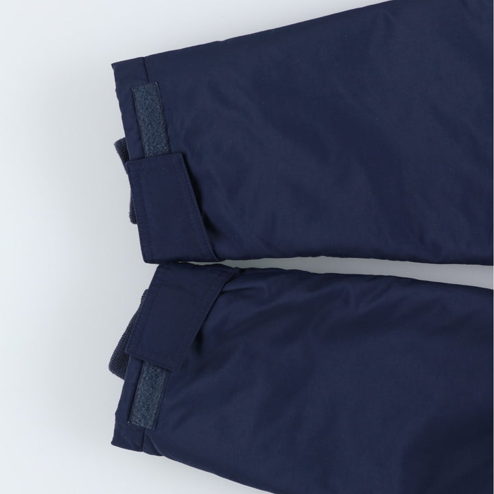 80s-90'S LANDS' END padded puffer jacket, men's size L Nylon navy blue type Vintage Second Hand