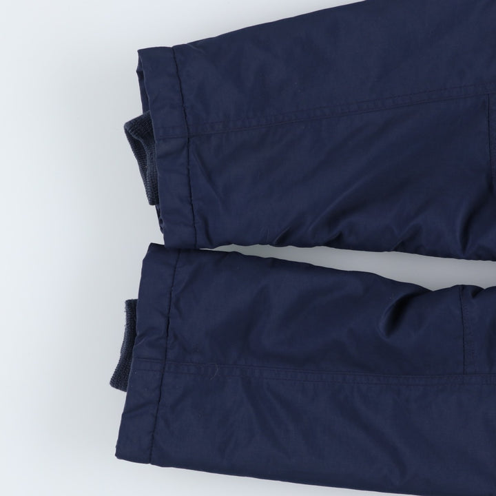 80s-90'S LANDS' END padded puffer jacket, men's size L Nylon navy blue type Vintage Second Hand