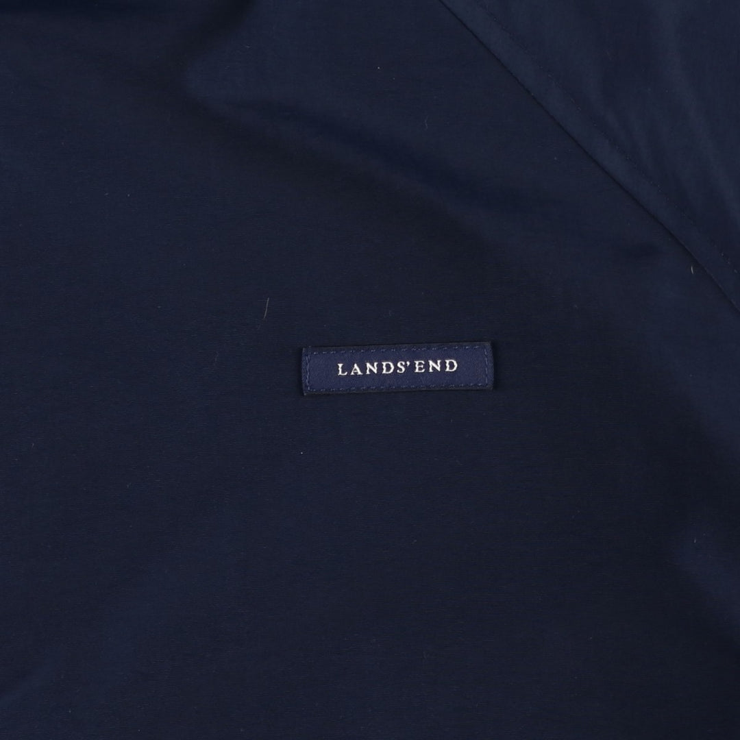 2000'S Lands' End padded puffer jacket, men's size L Nylon navy blue type Vintage Second Hand
