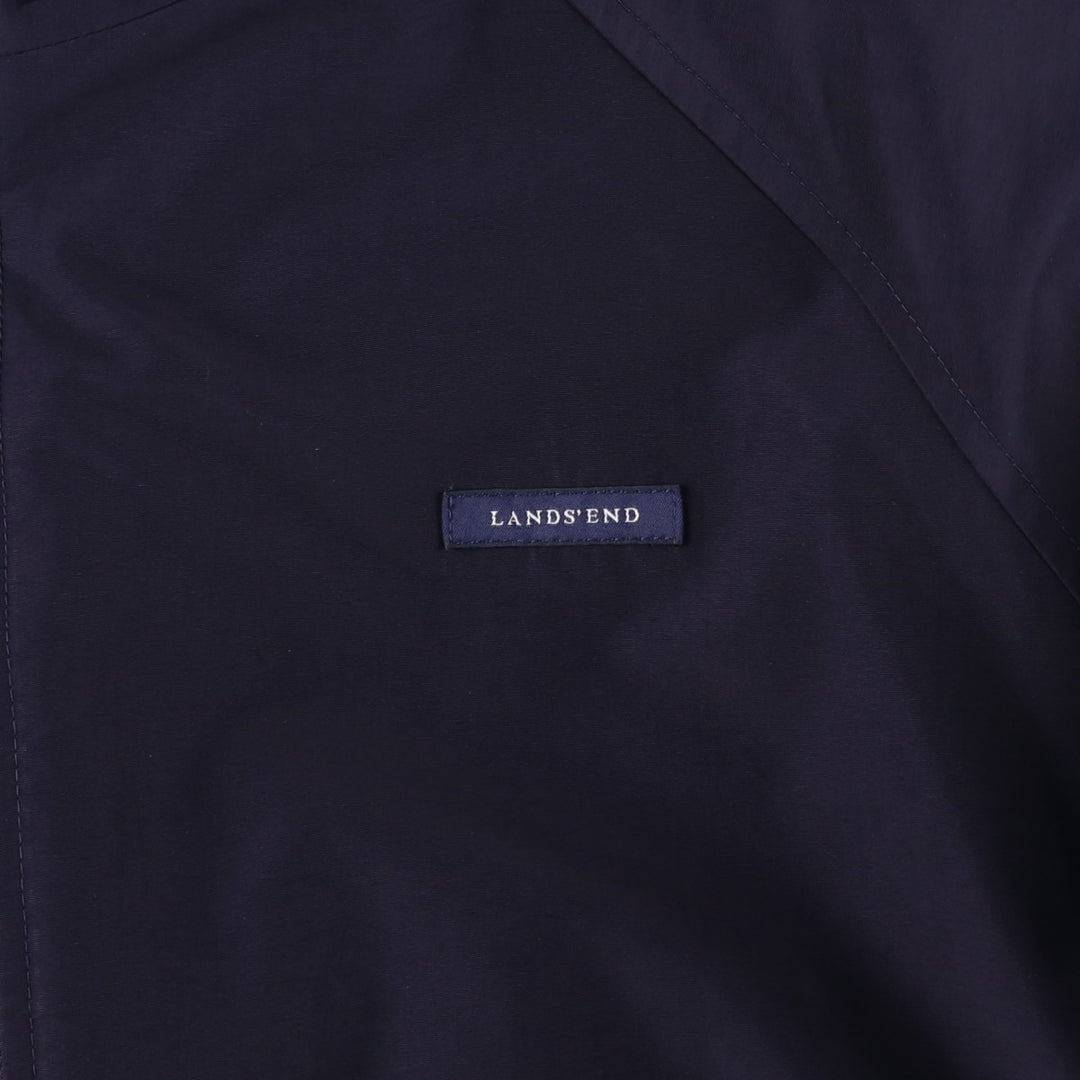 2000'S Lands' End padded puffer jacket, men's size L Nylon navy blue type Vintage Second Hand