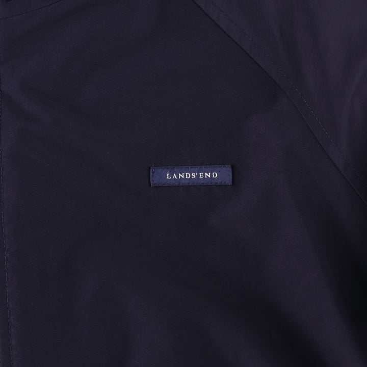 2000'S Lands' End padded puffer jacket, men's size L Nylon navy blue type Vintage Second Hand
