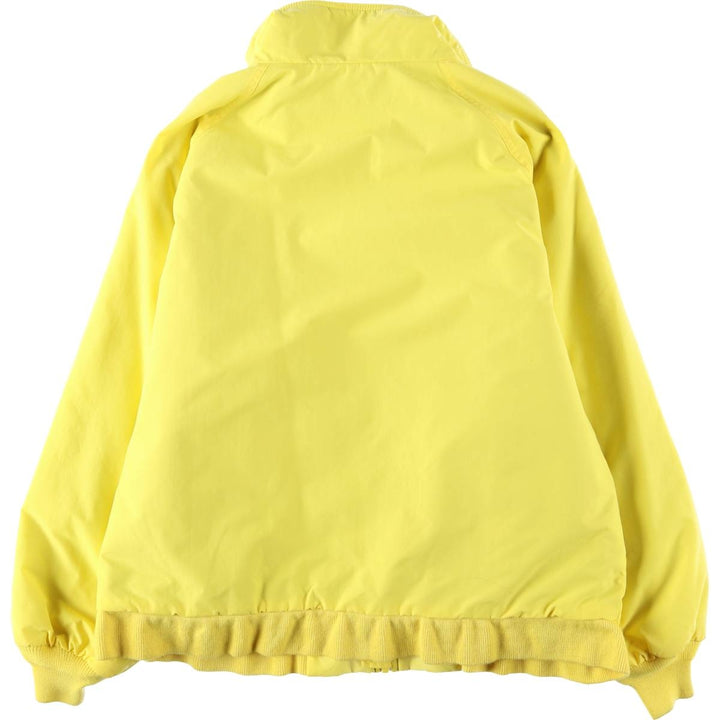 Vintage 80s-90'S Lands' End padded puffer jacket, men's size XL Nylon yellow type Vintage Second Hand