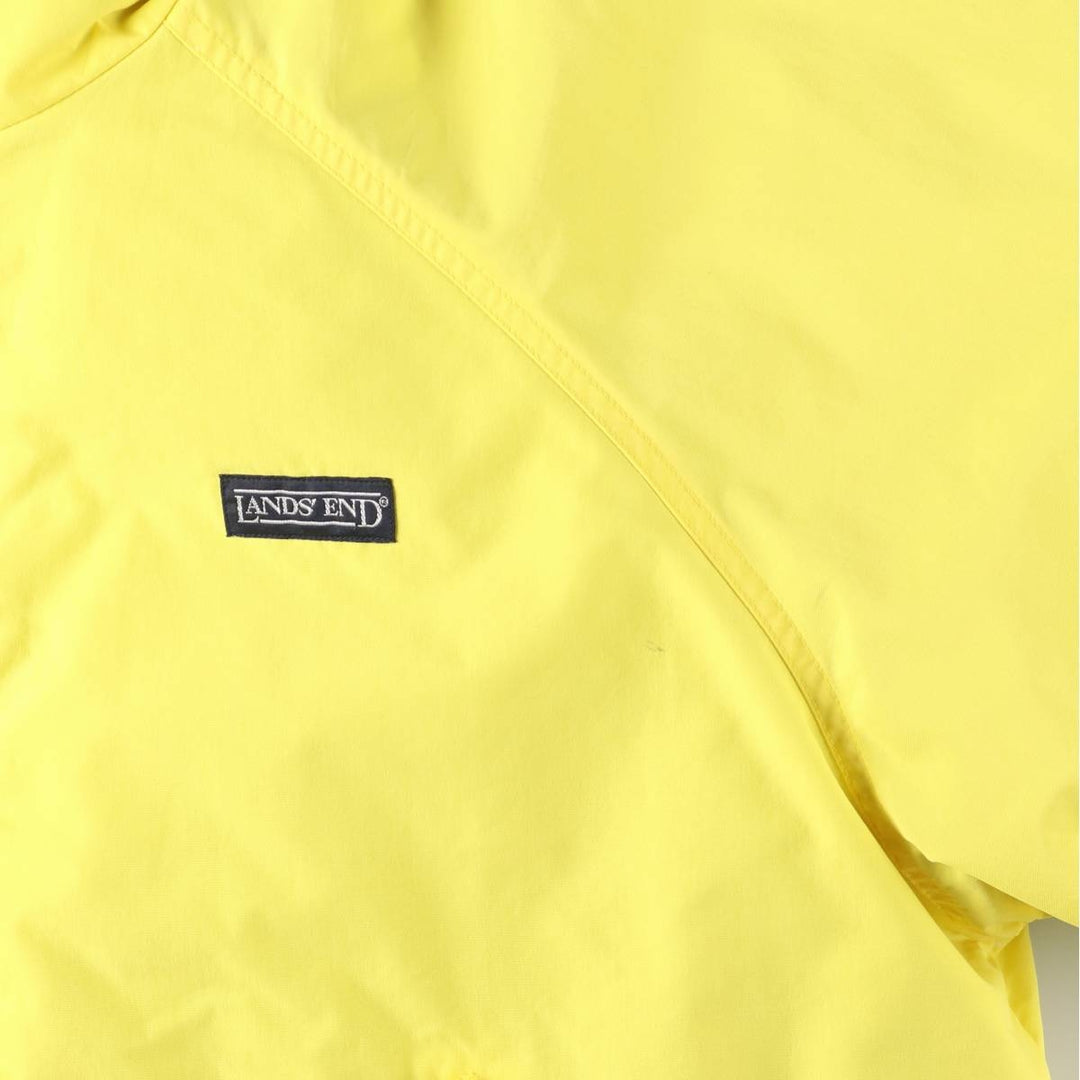 Vintage 80s-90'S Lands' End padded puffer jacket, men's size XL Nylon yellow type Vintage Second Hand
