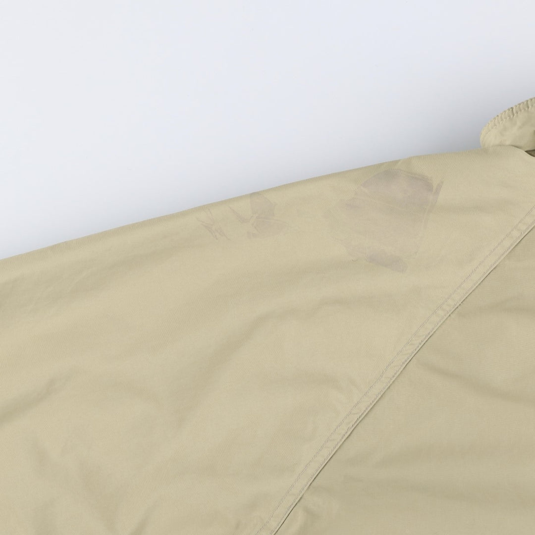 80s-90'S Lands' End Padded Puffer Jacket, Men's Size XL Nylon Beige type Vintage Second Hand