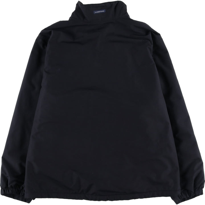 2000'S Lands' End padded puffer jacket, men's size L Nylon black type Vintage Second Hand