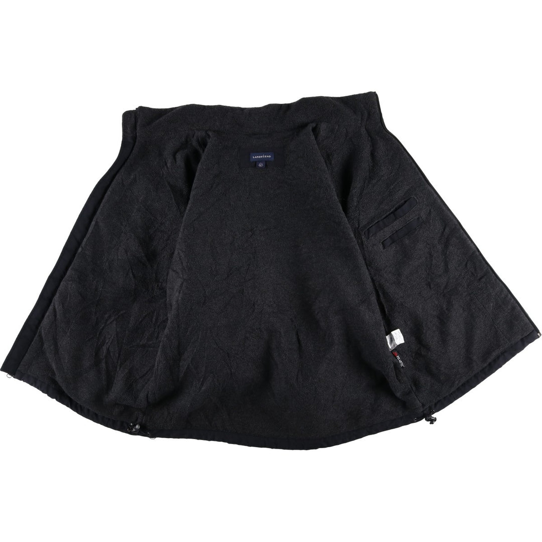 2000'S Lands' End padded puffer jacket, men's size L Nylon black type Vintage Second Hand