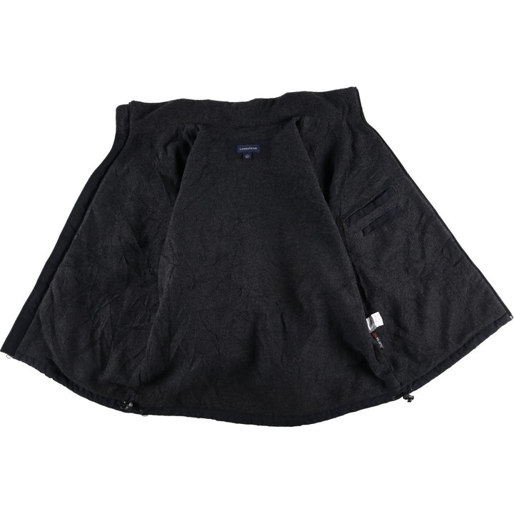 2000'S Lands' End padded puffer jacket, men's size L Nylon black type Vintage Second Hand