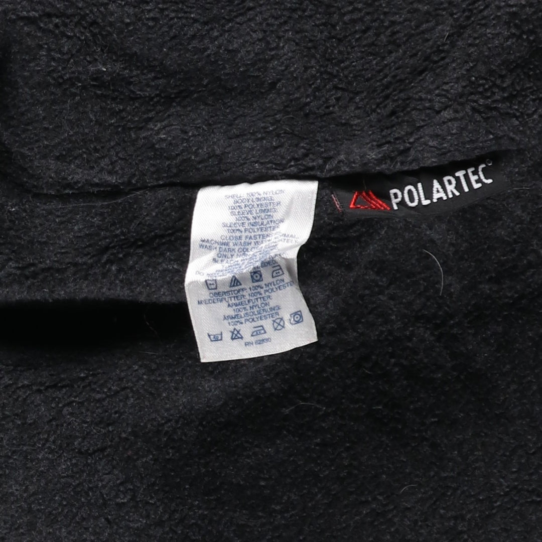 2000'S Lands' End padded puffer jacket, men's size L Nylon black type Vintage Second Hand