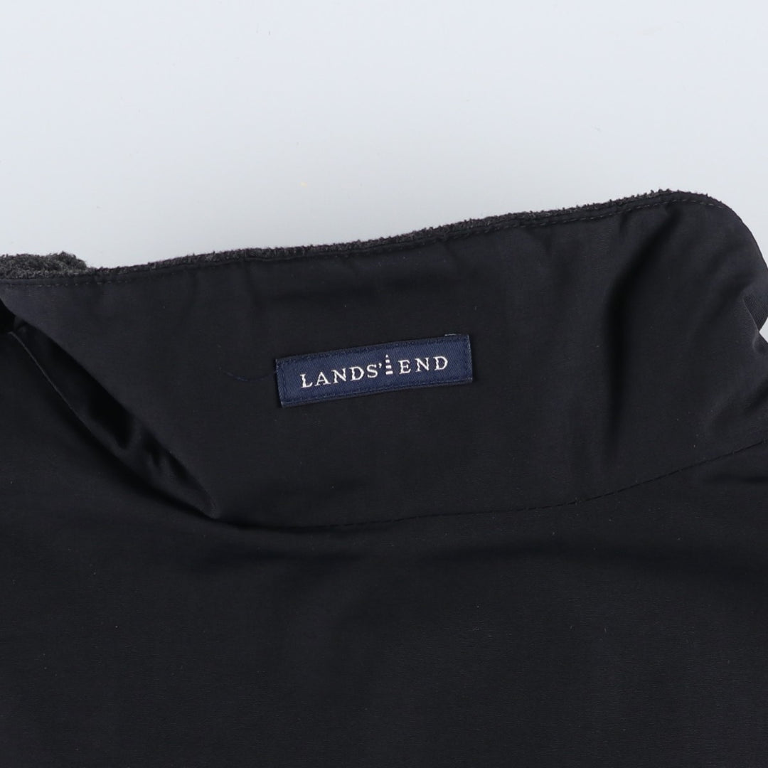 2000'S Lands' End padded puffer jacket, men's size L Nylon black type Vintage Second Hand