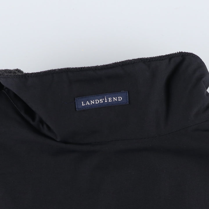 2000'S Lands' End padded puffer jacket, men's size L Nylon black type Vintage Second Hand